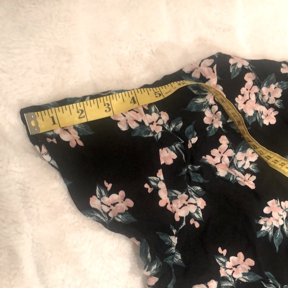 3/25 Summer mini dress V- neck floral center front button short sleeve - Picture 10 of 12